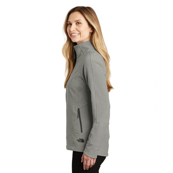🆕 The North Face Ladies Tech Stretch Soft Shell Jacket - Medium Heather Grey - Picture 3 of 13